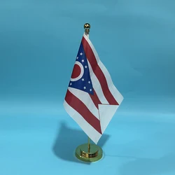 Bandera Ohio para escritorio oficina, poliéster, EE. UU.