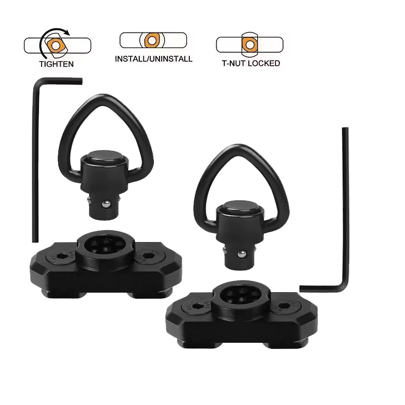 Pack 2 soportes giratorios QD eslinga táctica – 8 posiciones ajuste 45°