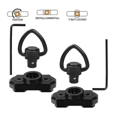 Pack 2 soportes giratorios QD eslinga táctica – 8 posiciones ajuste 45°