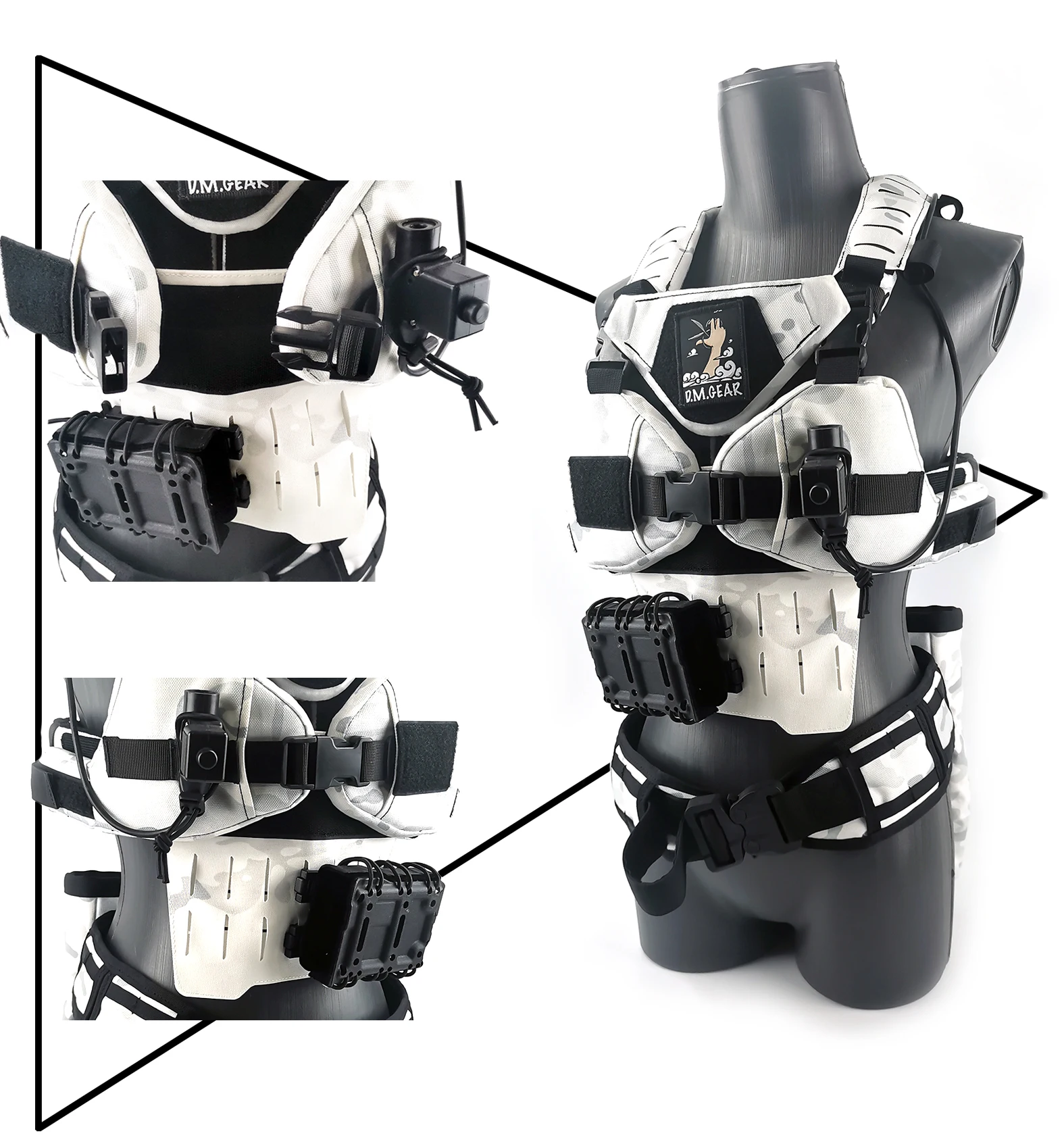 DMGear en uso con equipo táctico completo
