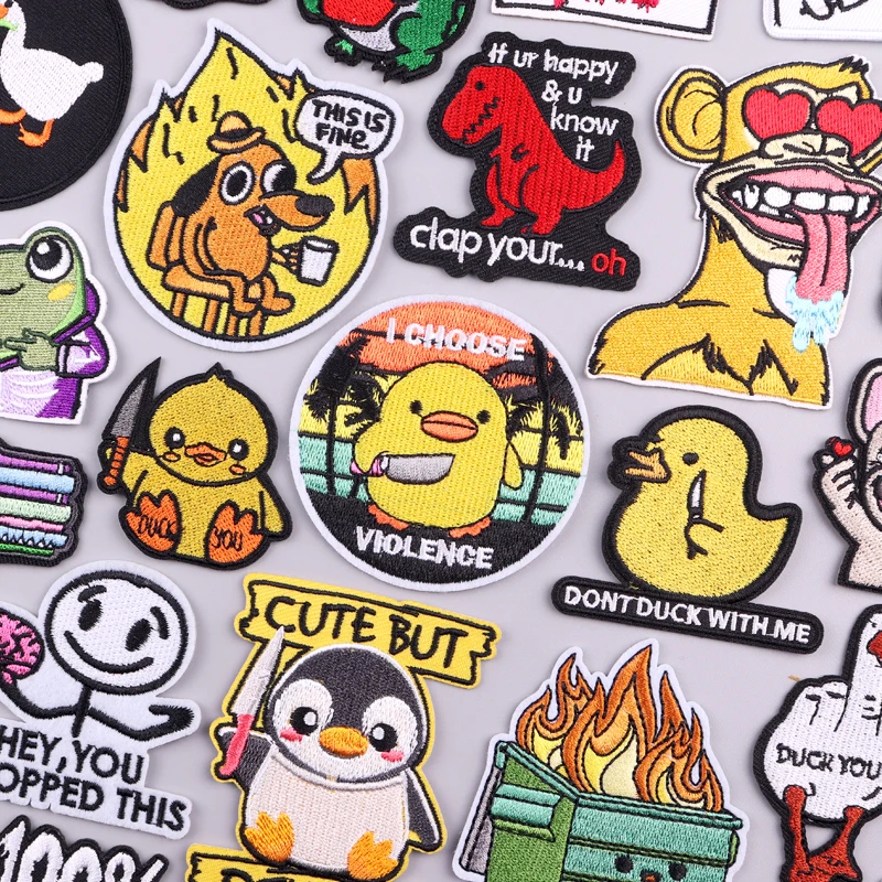 Parche bordado pato amarillo táctico – Planchar o coser