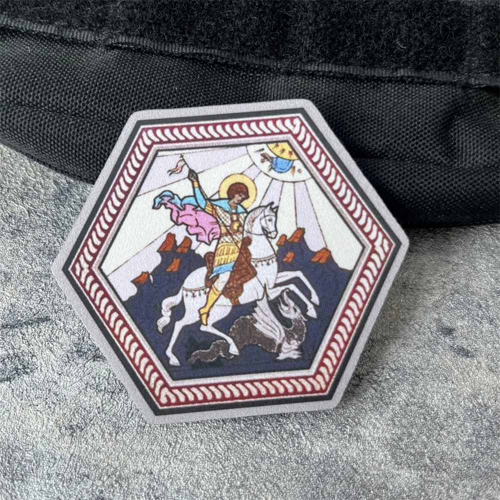 Parche táctico San Jorge bordado velcro para panel MOLLE