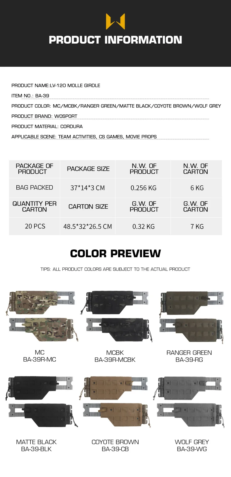 cinturón MOLLE LV-120 detalle ajuste