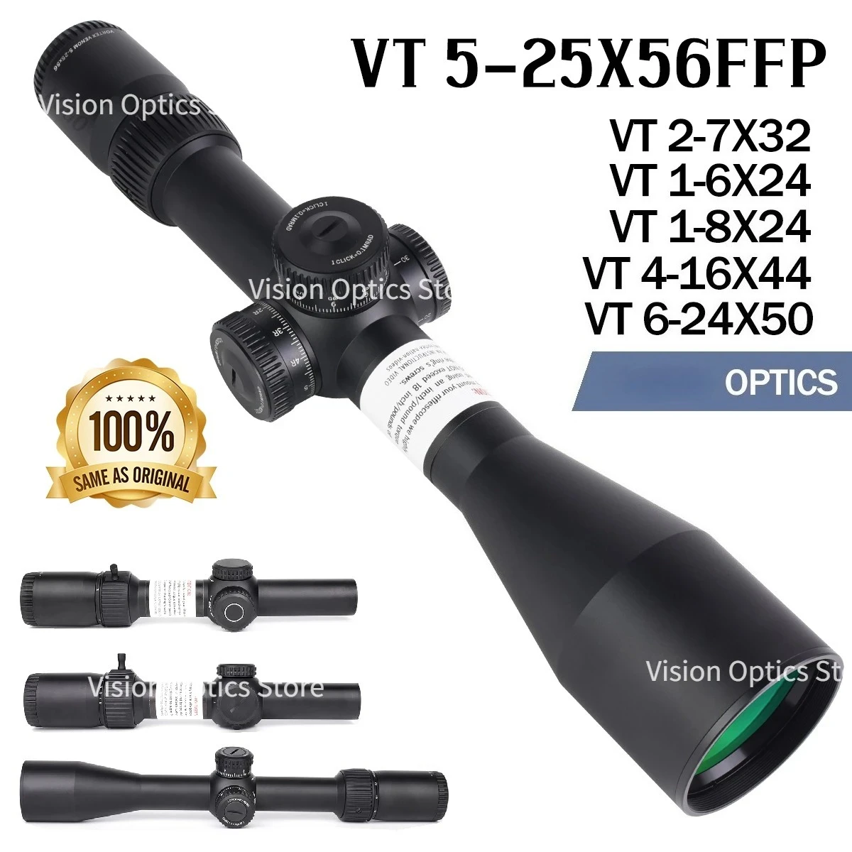 Mira telescópica táctica Optics VT FFP EBR-7C MRAD 5-25x56 - imagen 2