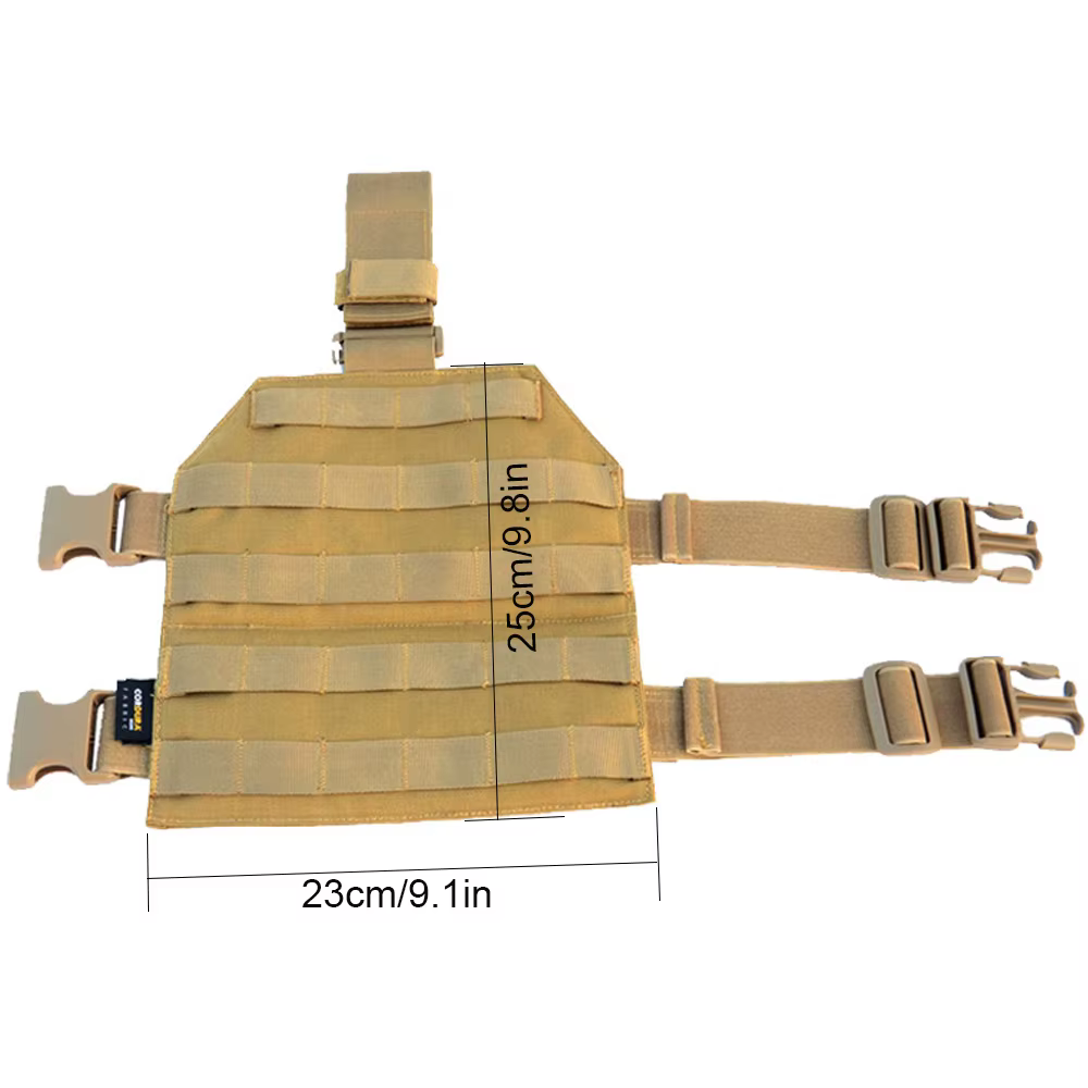 Plataforma muslo táctica MOLLE nailon hebilla rápida - imagen 3