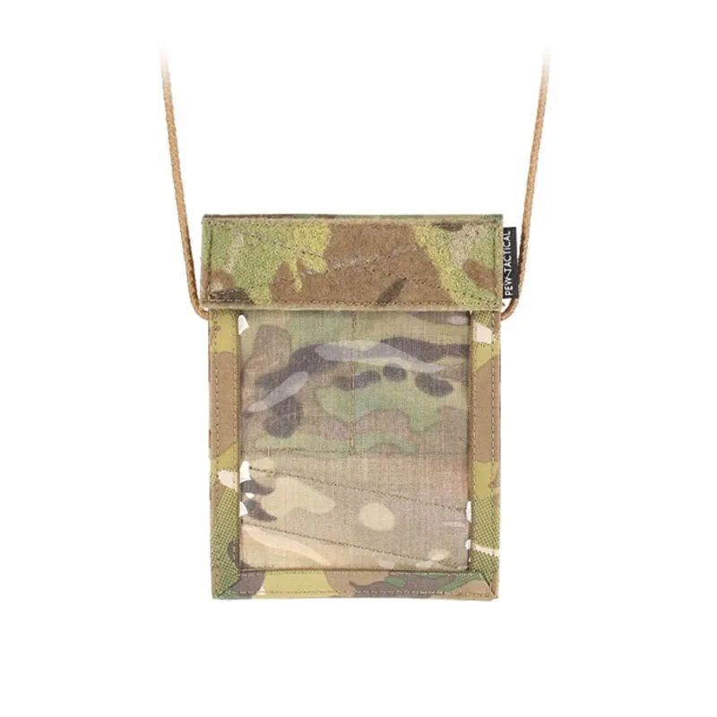 Porta documentos táctico camuflaje con cordón para cuello SS