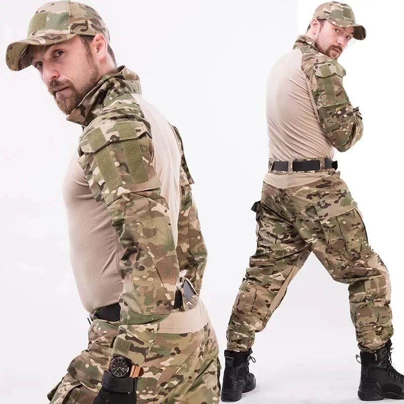 Uniforme táctico de camuflaje con almohadillas y pantalón ripstop - imagen 3