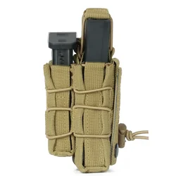 Bolsa táctica MOLLE para cargadores individuales o dobles 5,56/7,62 mm