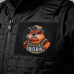 Parche táctico Bobr Beaver bordado gancho y bucle para chaleco