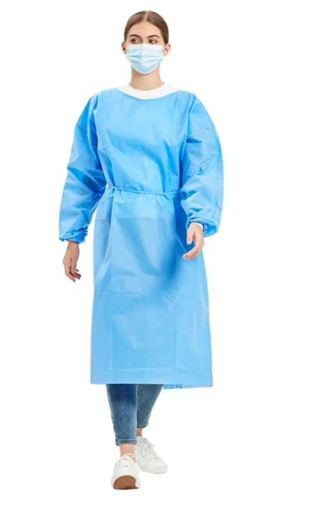 Bata protectora desechable no tejida antipolvo antiolor - imagen 4