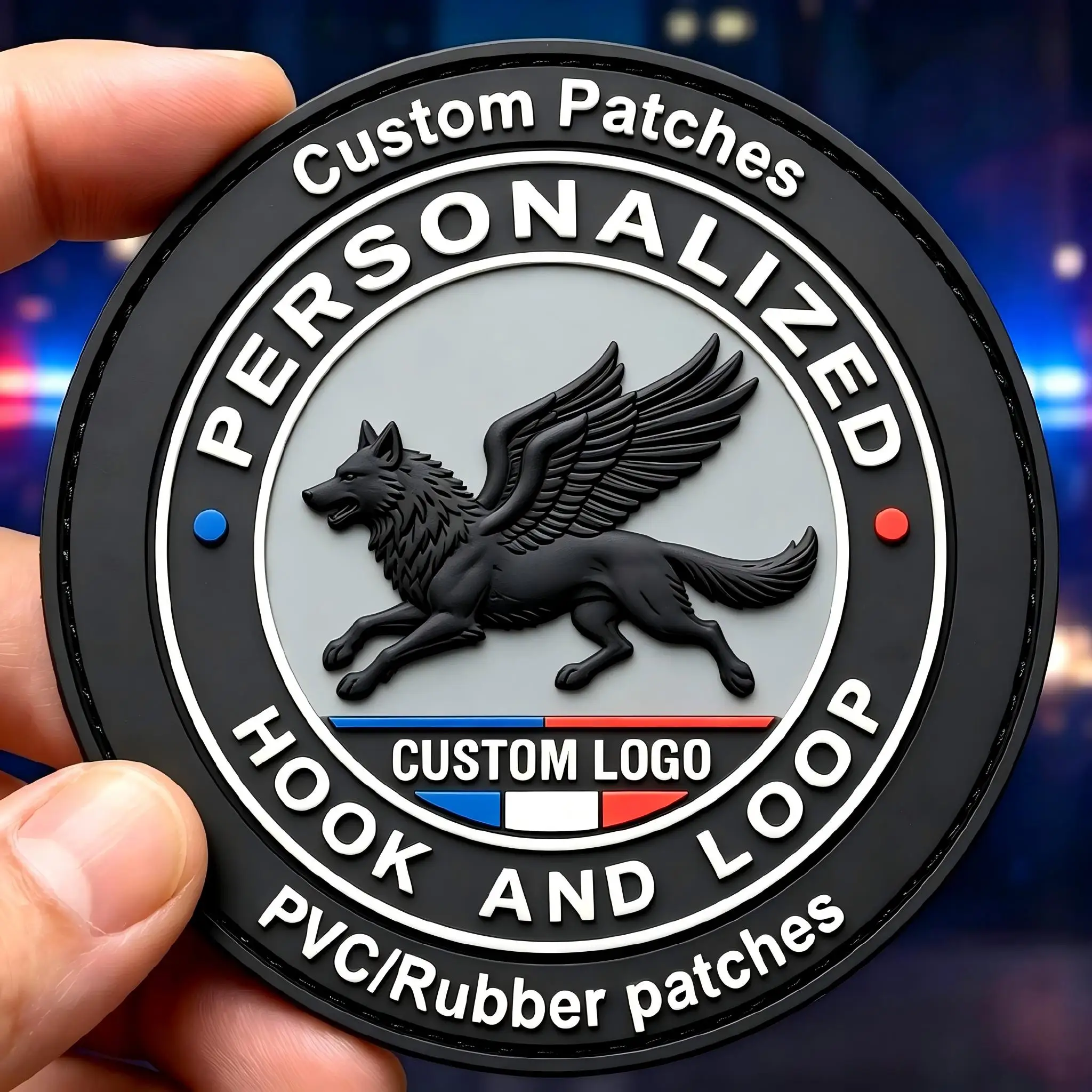 Parche táctico de goma con logotipo personalizado termoaplicable - imagen 4