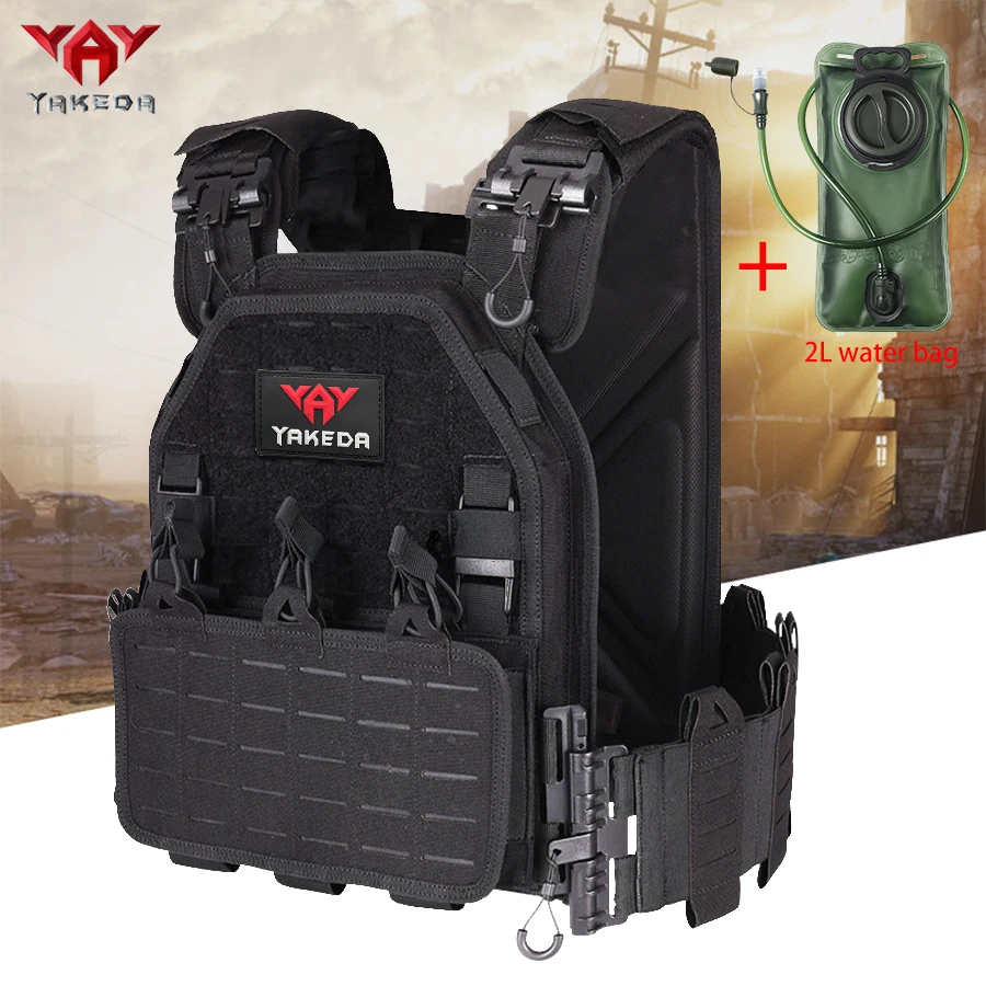 YAKEDA Chaleco táctico modular de liberación rápida con bolsa de agua - imagen 4