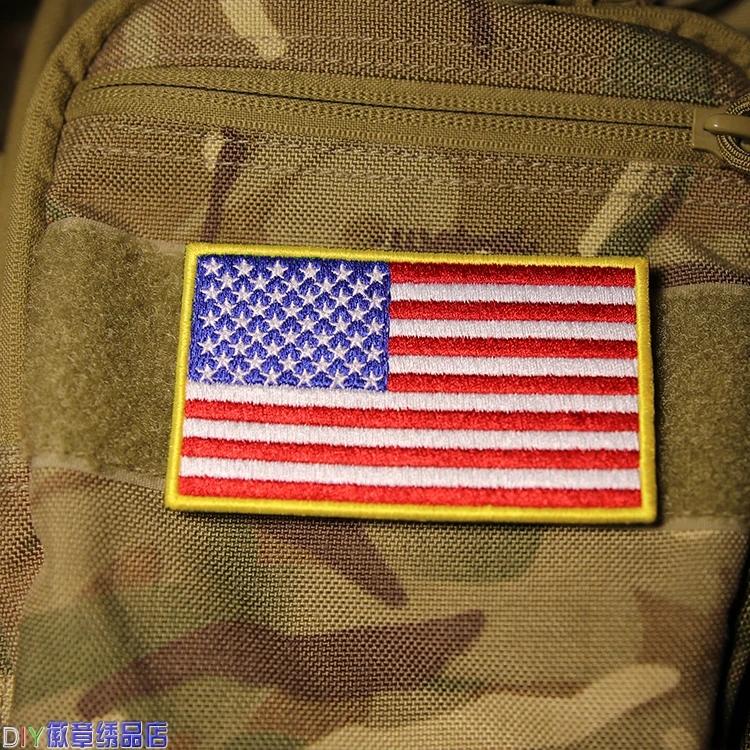 Parche táctico bordado bandera militar con velcro gancho-bucle - imagen 4