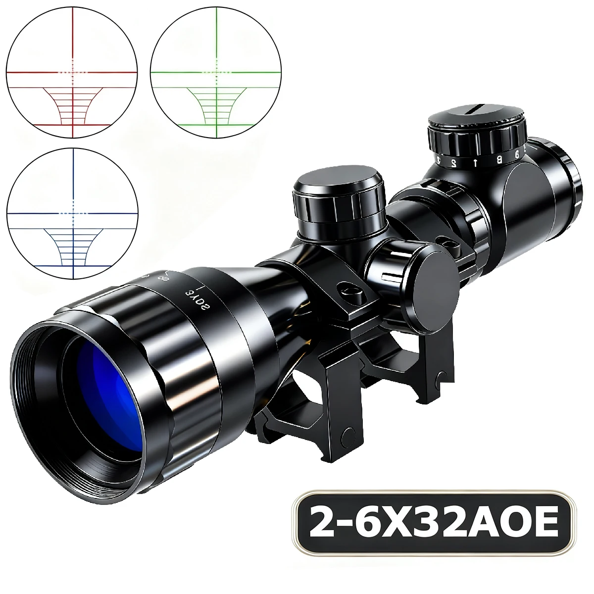 Mira telescópica táctica triiluminada con colimador para airsoft - imagen 3