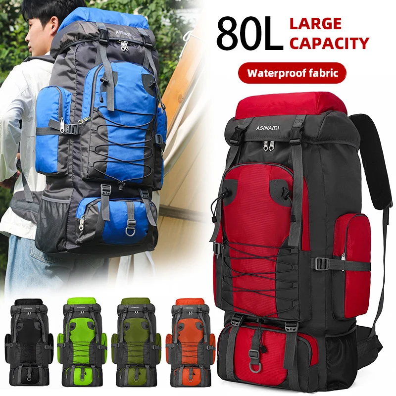 Mochila táctica 80L impermeable para senderismo y montañismo