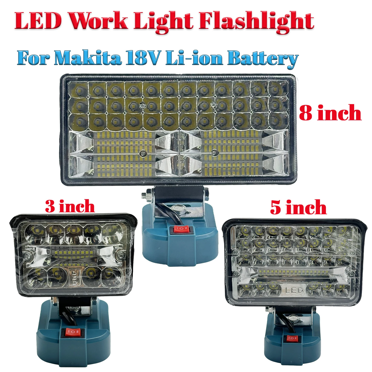 Makita foco LED de trabajo abatible con protección de baja tensión - imagen 4