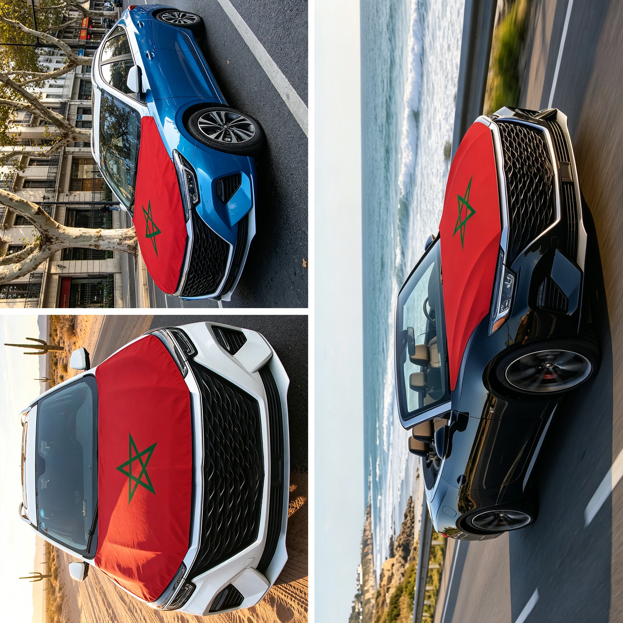 Cubierta de capó con bandera nacional de Marruecos para vehículos - imagen 5