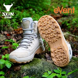 XGN Botas senderismo impermeables piel de vaca para trekking