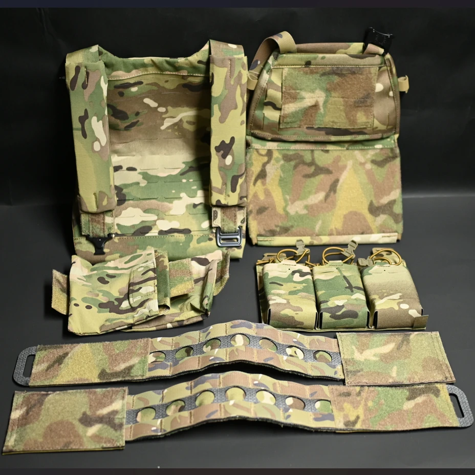 Chaleco táctico MOLLE ligero airsoft liberación rápida corte láser - imagen 4