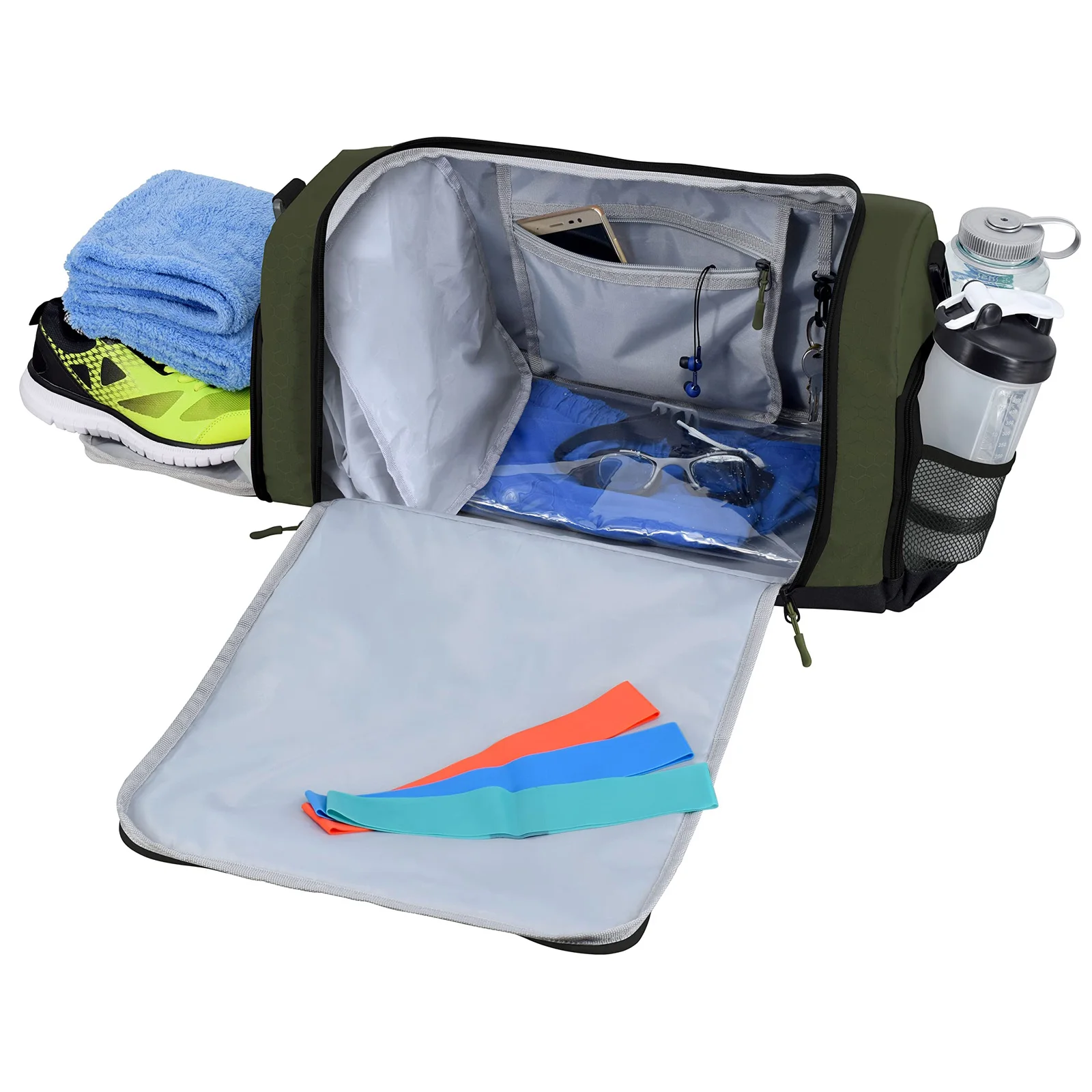 Bolsa táctica resistente con compartimentos y bolsa impermeable - imagen 5