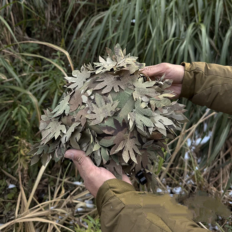 Funda táctica de casco high cut con camuflaje hoja corte láser - imagen 3