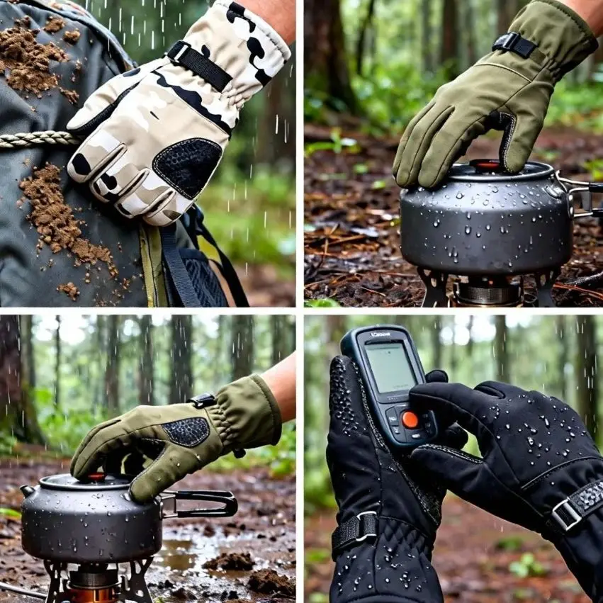 Guantes tácticos de tela gruesa con pantalla táctil, abrigo - imagen 5