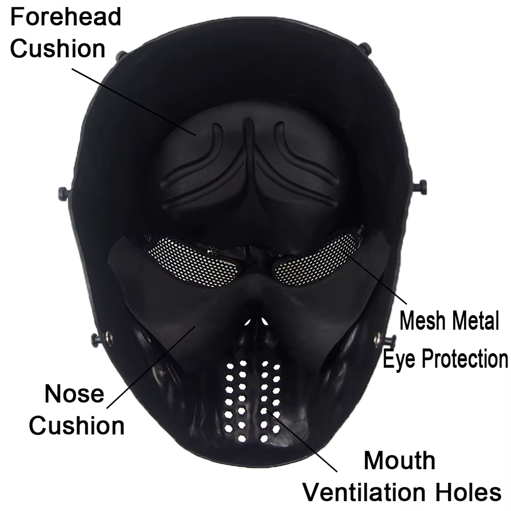 Máscara protección facial completa táctica airsoft paintball - imagen 2