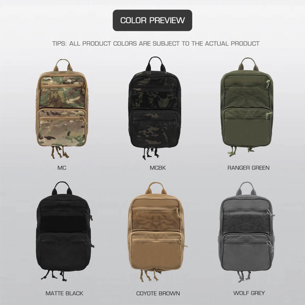 Panel táctico MOLLE porta placas para chaleco airsoft y mochila - imagen 5