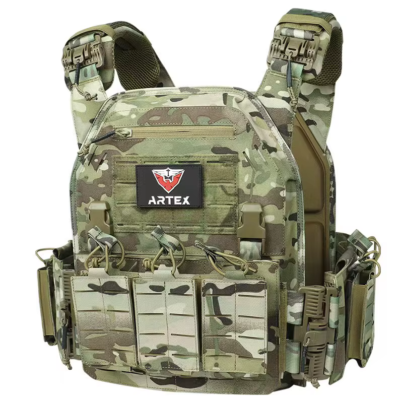 Chaleco táctico militar portaplacas MOLLE – Ajustable para combate - imagen 3