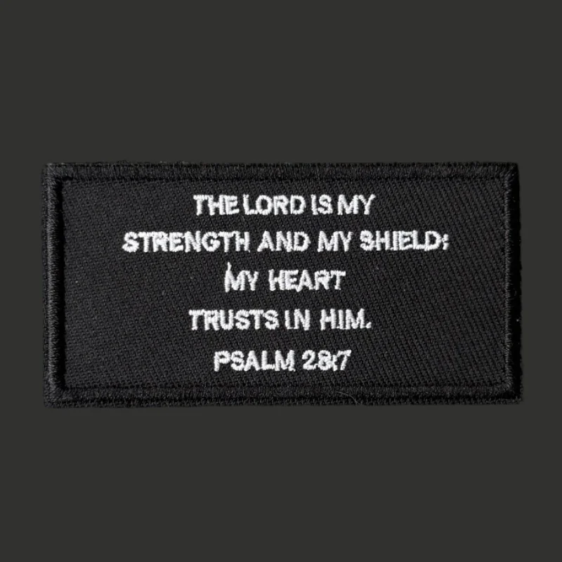 Parche táctico bordado PSALM con velcro para mochila y uniforme - imagen 4