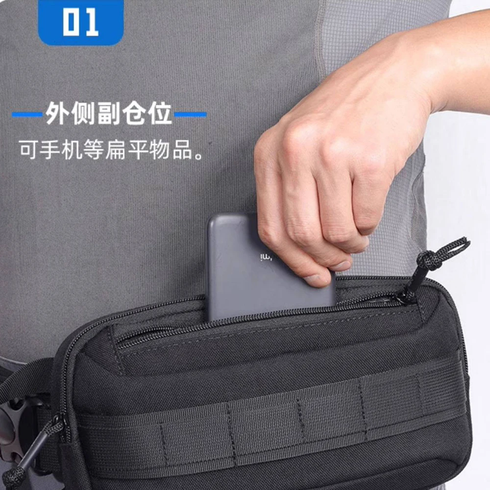 Bolsa táctica MOLLE para hombro, multifunción, gran capacidad, acampada y senderismo - imagen 4