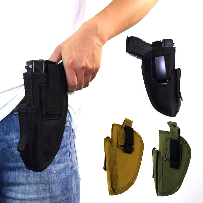 Funda táctica con clip metálico para cinturón
