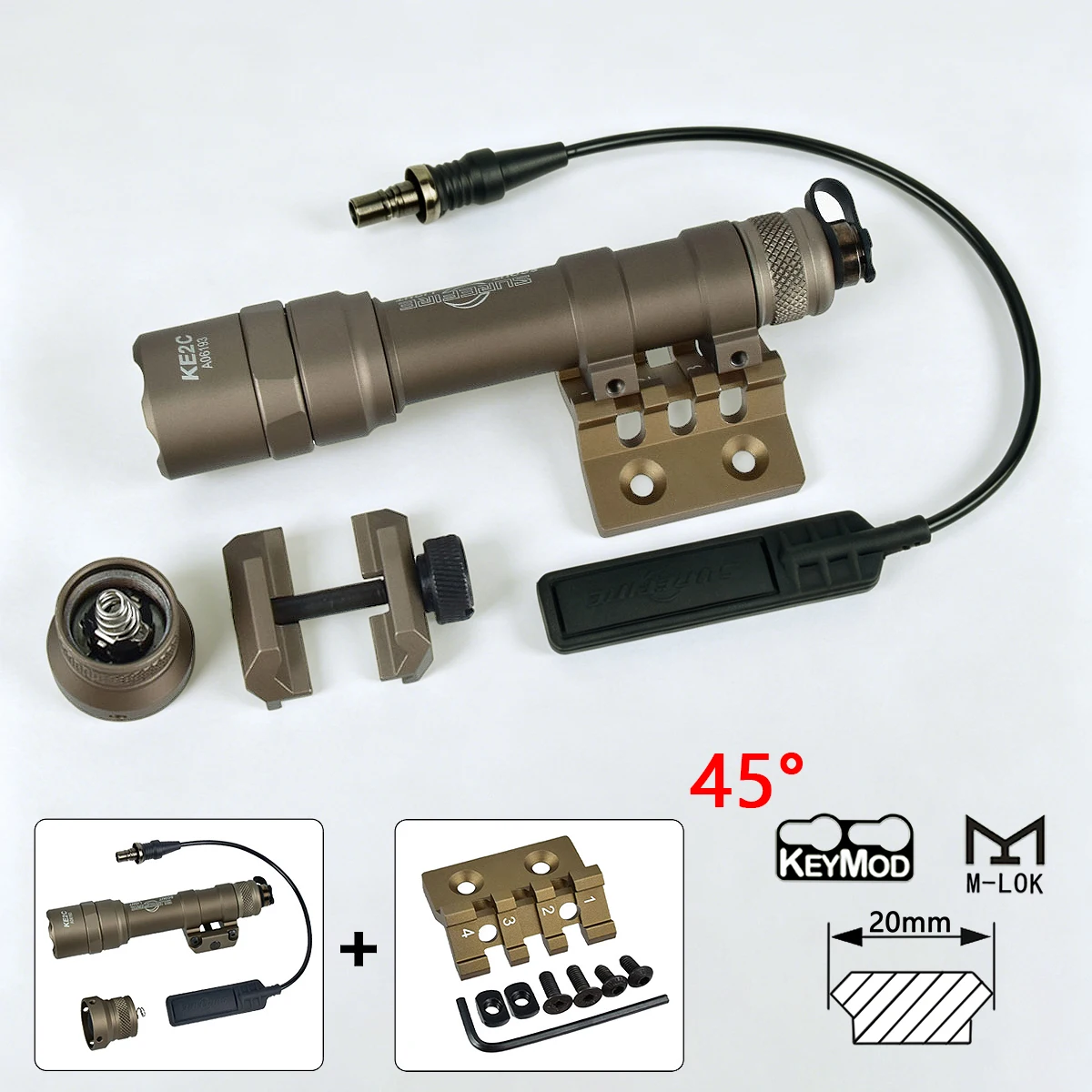 SureFire M600 linterna táctica LED con interruptor KeyMod y MLOK - imagen 3