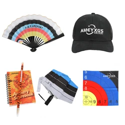Accesorios de tiro con arco: libreta, gorra UV y toalla