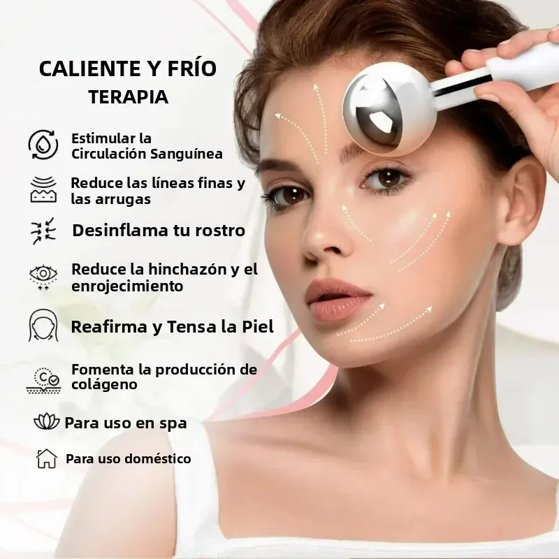 Rodillo de hielo criogénico en acero para ojeras e hinchazón - imagen 4