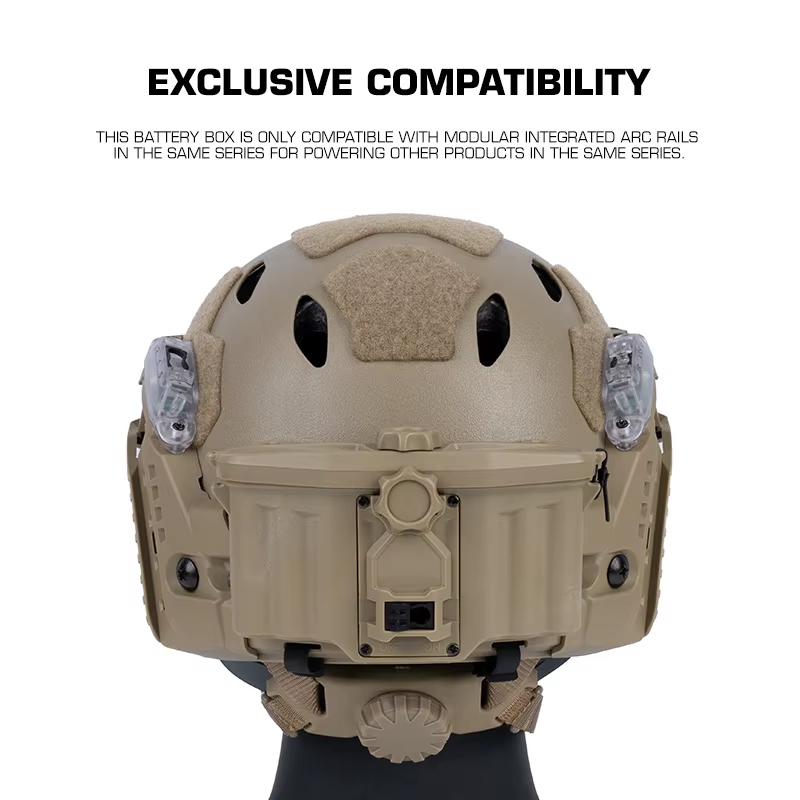 Caja batería arc rail para casco táctico modular Airsoft - imagen 4