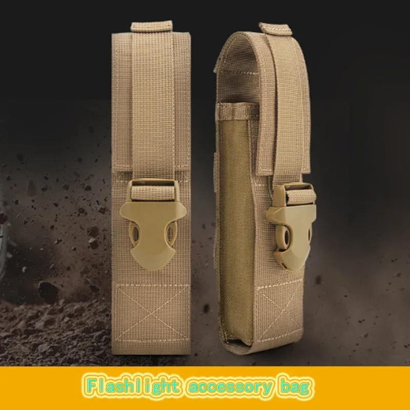 Bolsa MOLLE EDC funda táctica estuche de linterna y antorcha LED