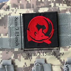 Parche táctico bordado zorro – Insignia velcro para uniforme