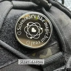 Parche táctico gancho y bucle PI – Insignia científica metal químico
