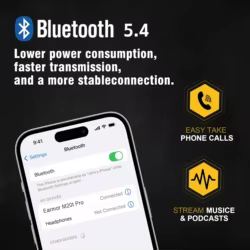 EARMOR M20T PRO Auriculares Tácticos Bluetooth Caza y Tiro NRR30dB