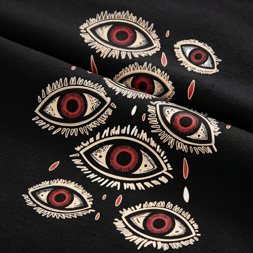 Parche termoadhesivo ojos rojos para ropa, transferencia térmica - imagen 2