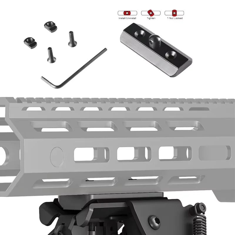 Adaptador bípode Harris para riel MLOK – Montaje perno eslinga - imagen 5