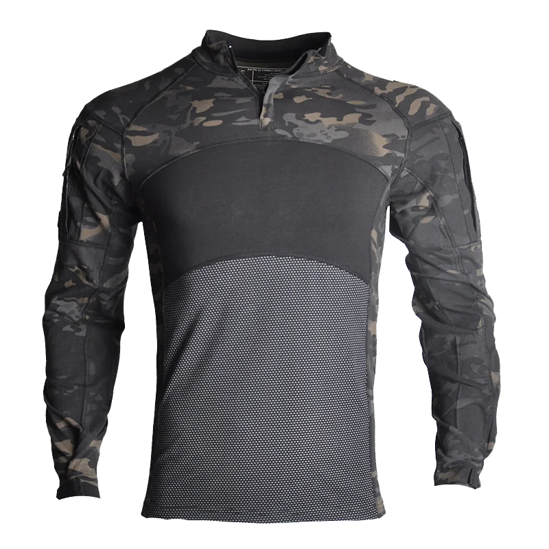 Camiseta táctica camuflaje transpirable ripstop resistente combate - imagen 3