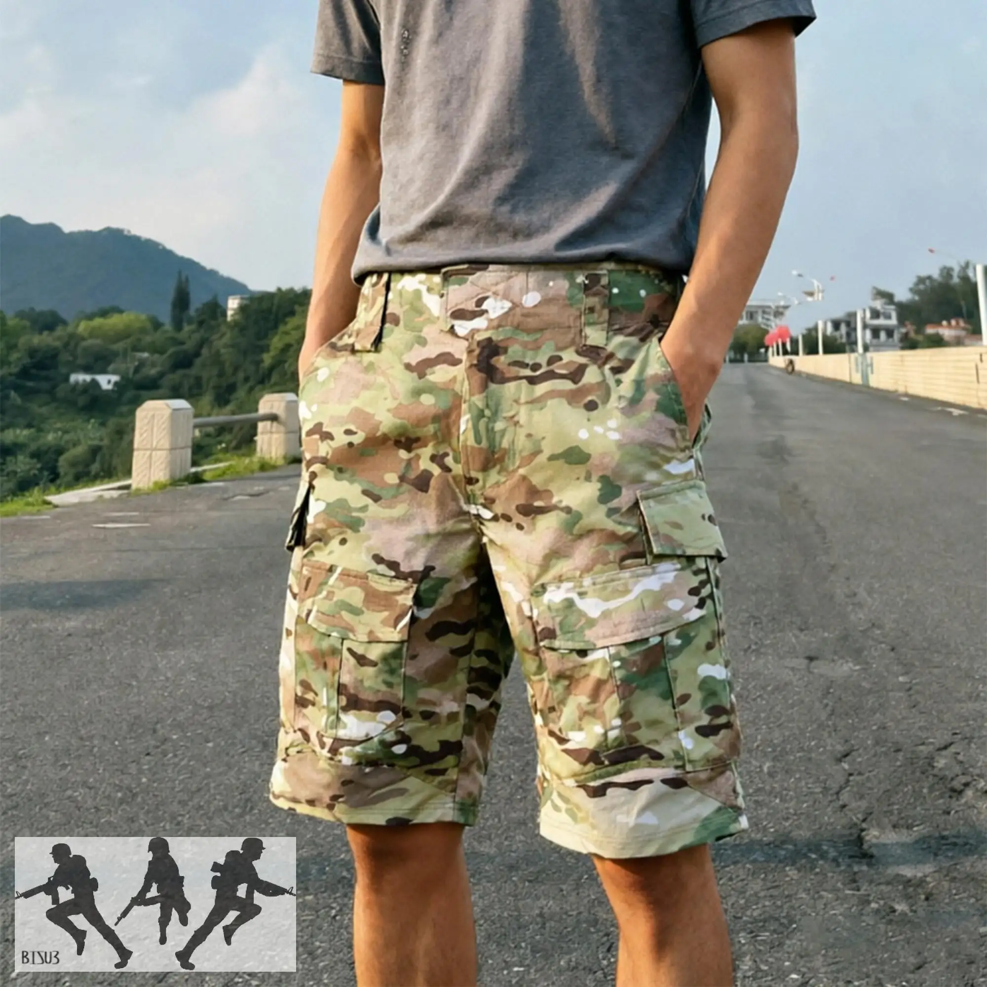 Pantalones cortos tácticos CP G3 nailon y algodón antiinfrarrojos - imagen 5