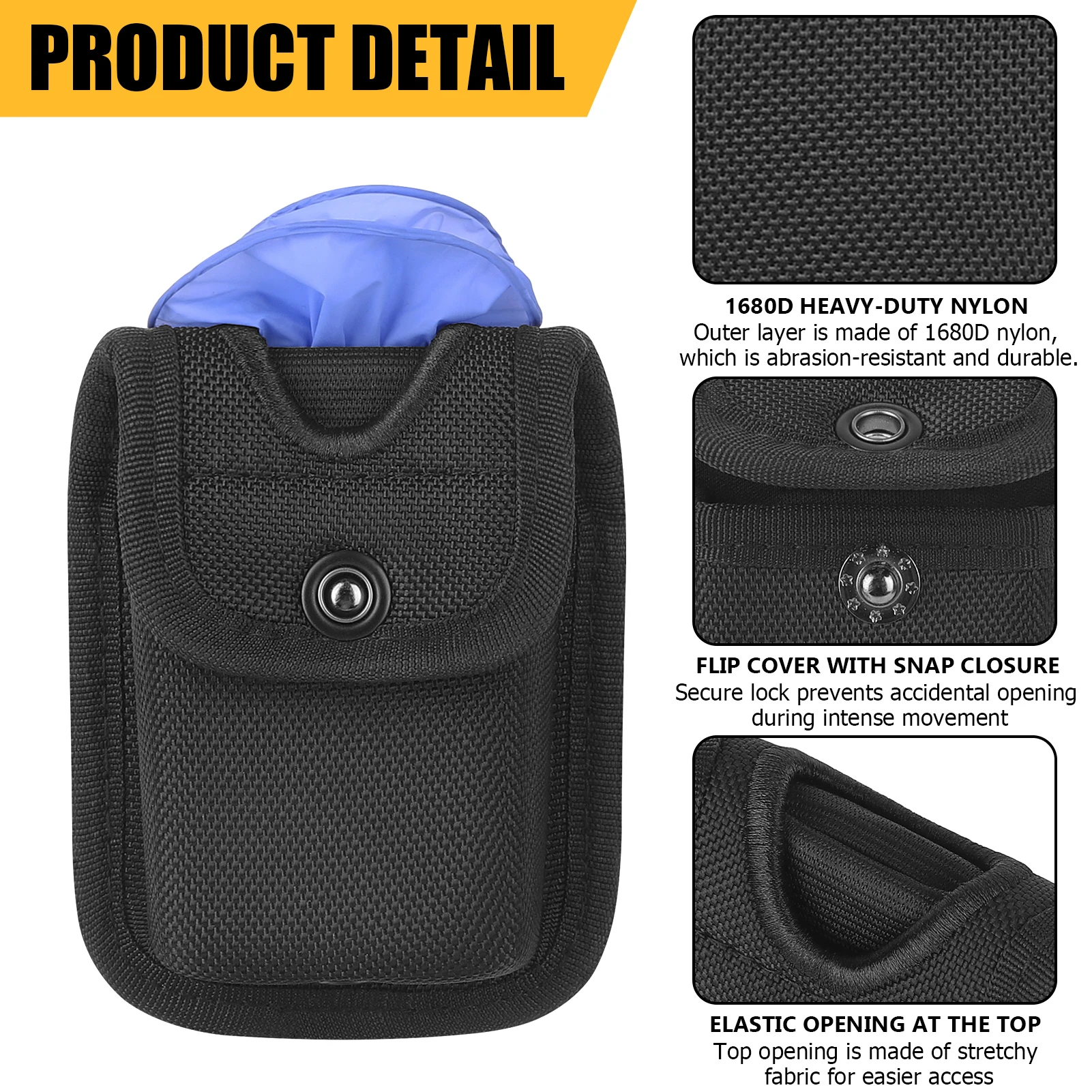 KRYDEX Funda portaguantes táctica para cinturón de servicio - imagen 2