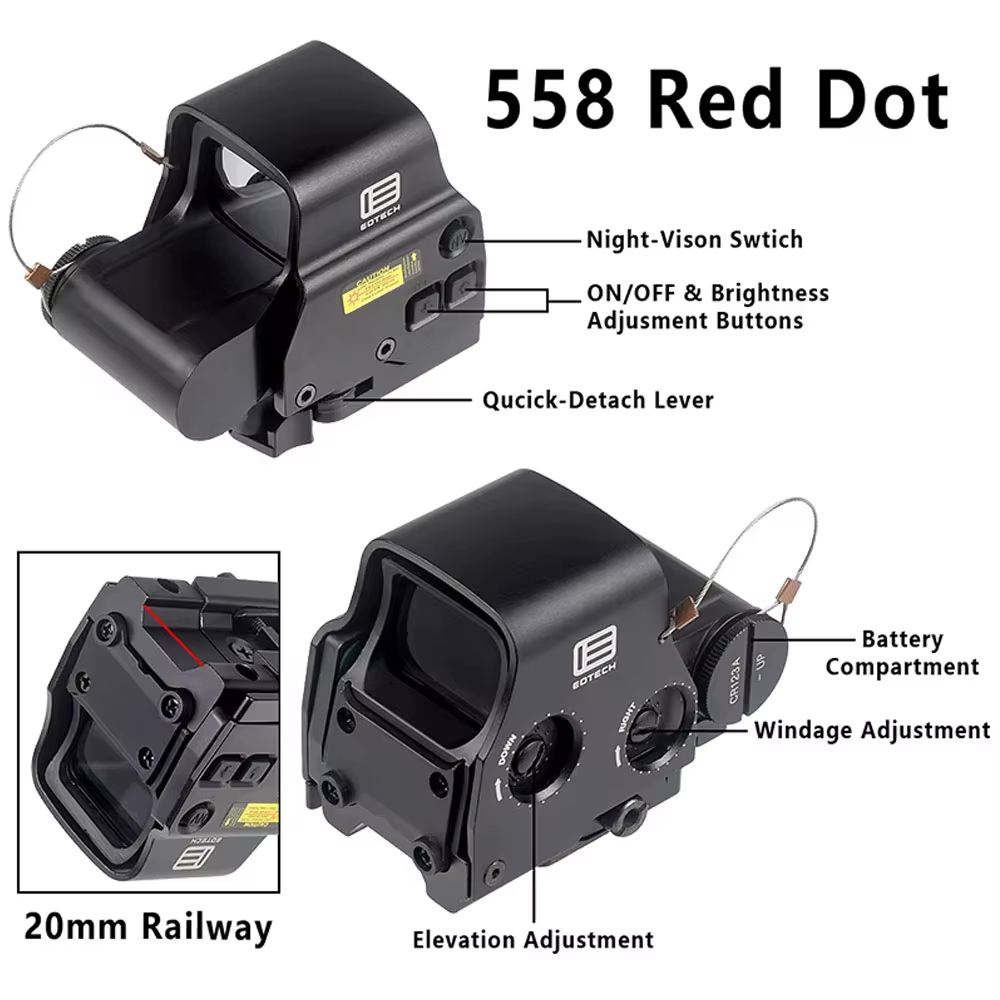 EOTech mira telescópica con lupa y riel Picatinny - imagen 2