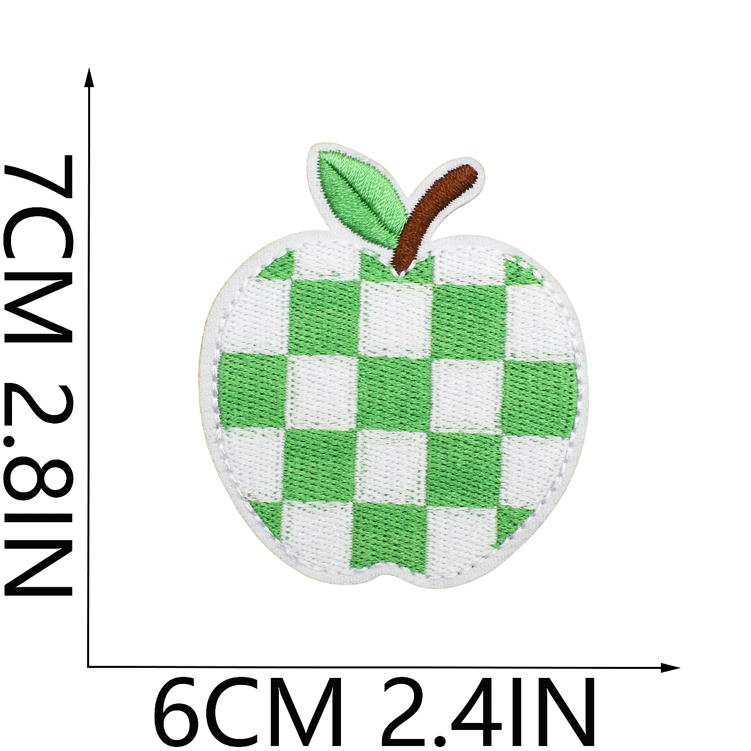 Parche termoadhesivo rayas y manzanas a cuadros, DIY para coser