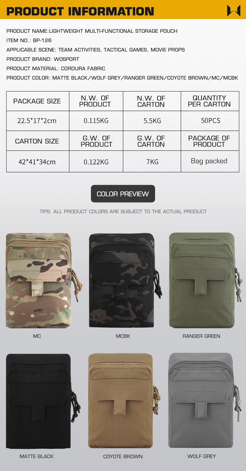 Detalle de la cremallera bidireccional de la bolsa táctica GP MOLLE