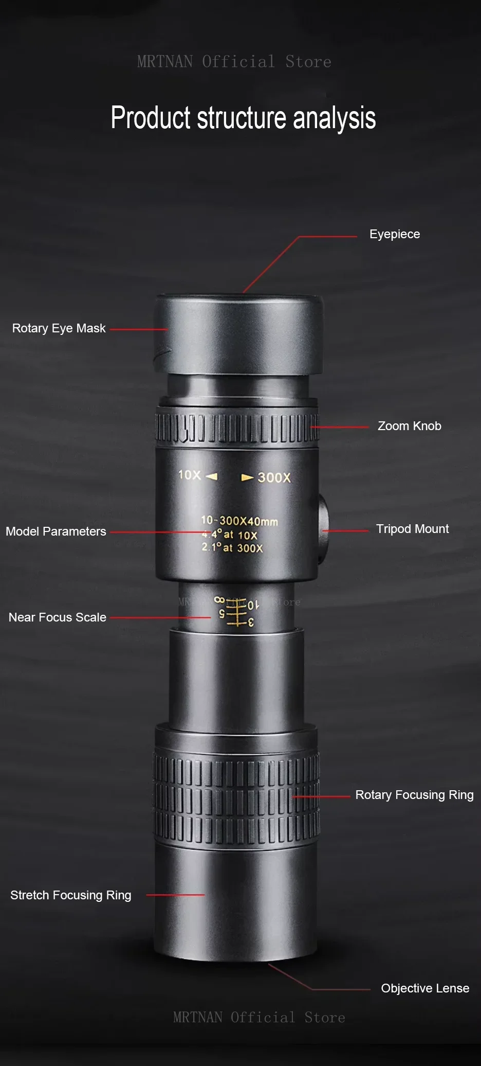 Uso con trípode y smartphone para capturar observación