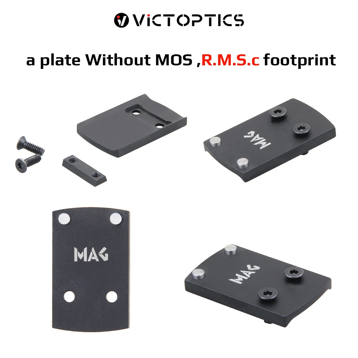 VictOptics placa de montaje red dot de acero para Glock MOS - imagen 4